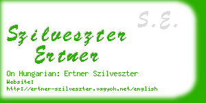 szilveszter ertner business card